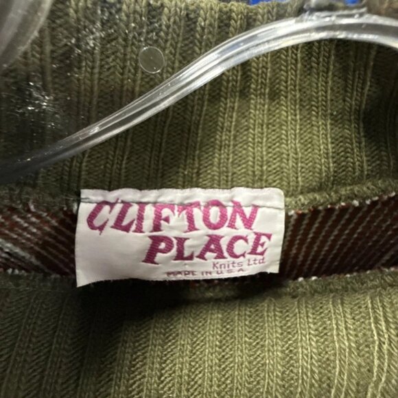 VTG CLIFTON PLACE knit sweater made in USA depop grandma Native aztec indian S/M - Picture 3 of 3